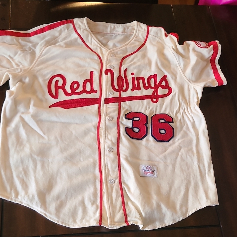Rochester Red Wings 1950s Repro Jersey Ebbets Field Flannel